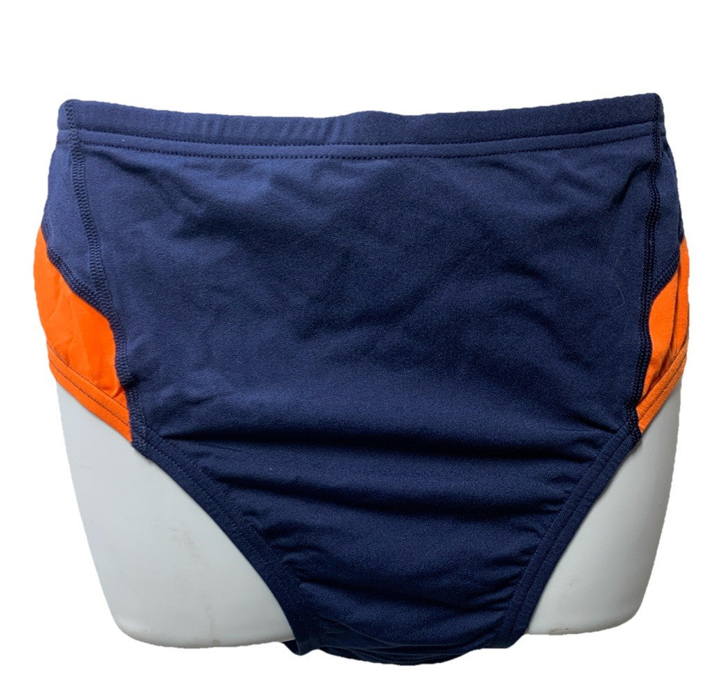 Speedo Boy's  Swimsuit Brief Endurance+ Team Colors Blue Orange 38 Underwear