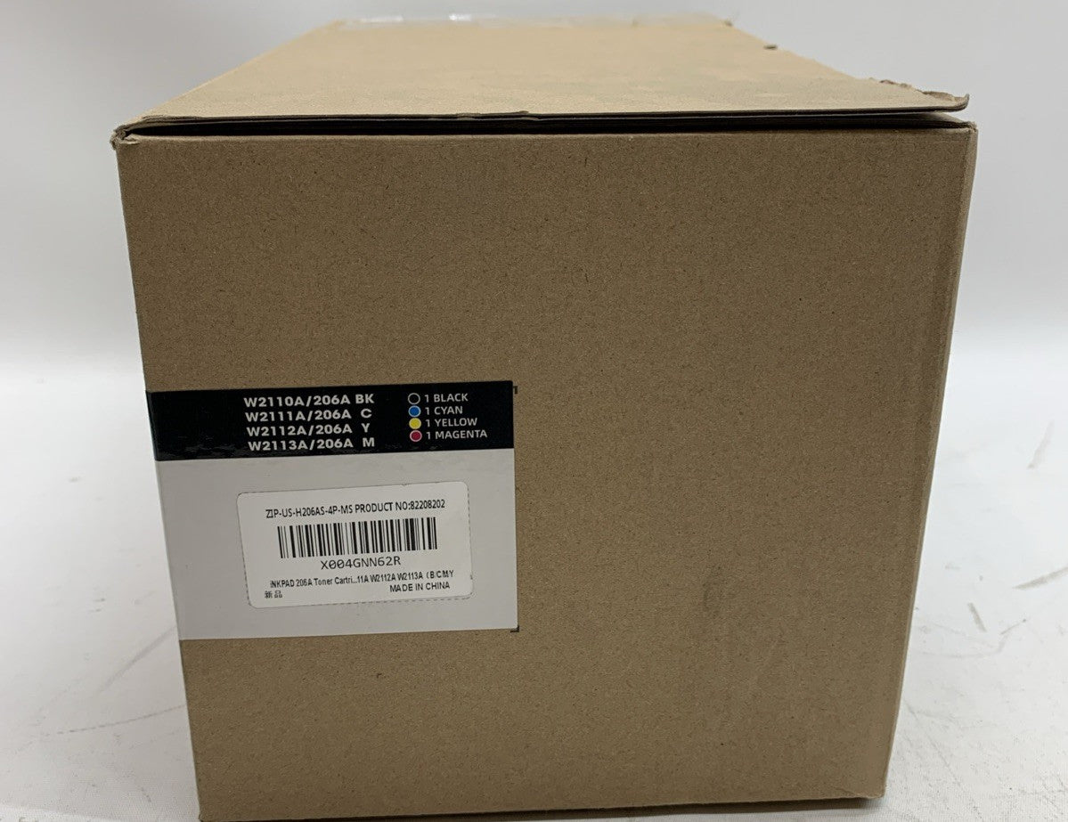 Replacement CYMBK for HP 206A Toner Cartridges for Color Laser Jet Pro - 4 Pack