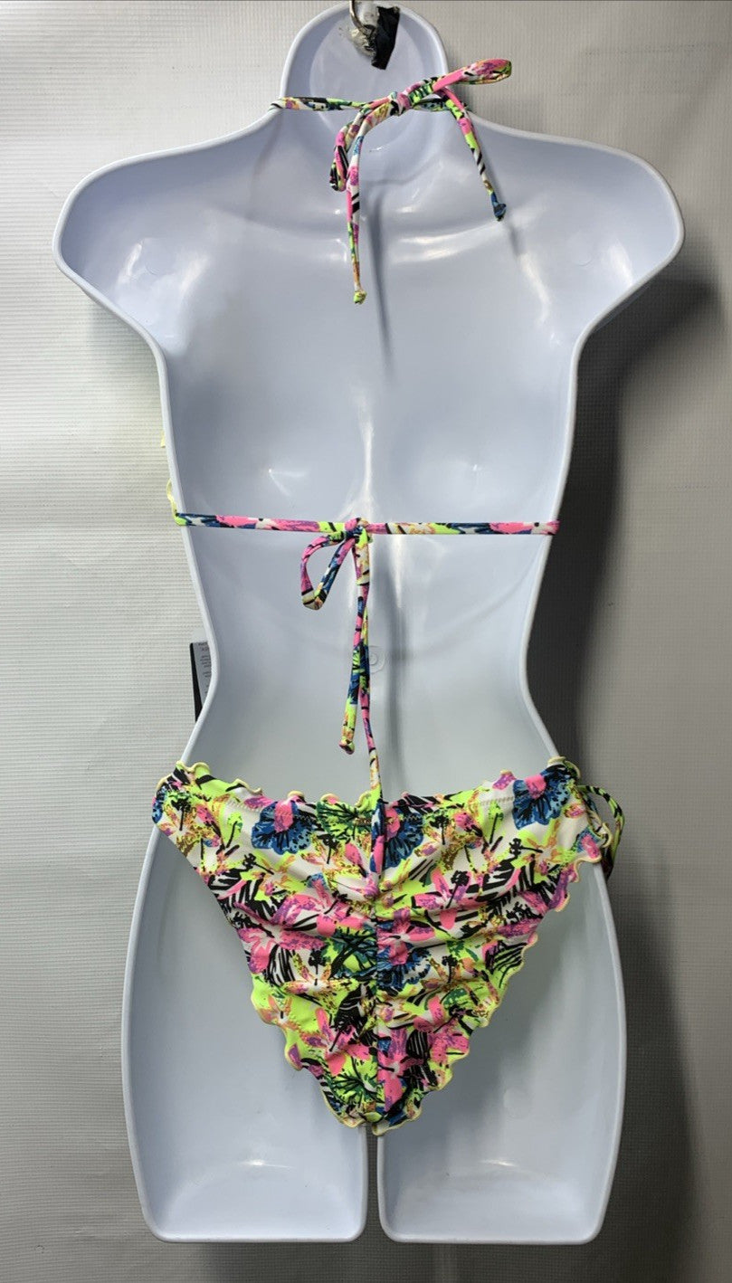 RELLECIGA Women's Wavy Bikini Set Jungle Print Size Medium 2-Piece Underwear