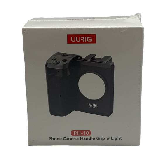 UURIG Phone Grip Handheld Booster Grip with Bluetooth Shutter Selfie Fill Light