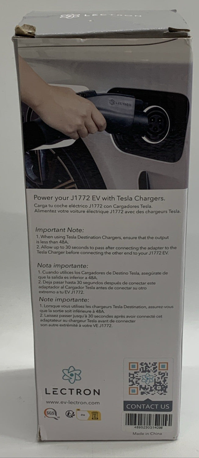 Lectron [Only for J1772 EVs] Tesla to J1772 Charging Adapter, Max 48 Amp & 250V