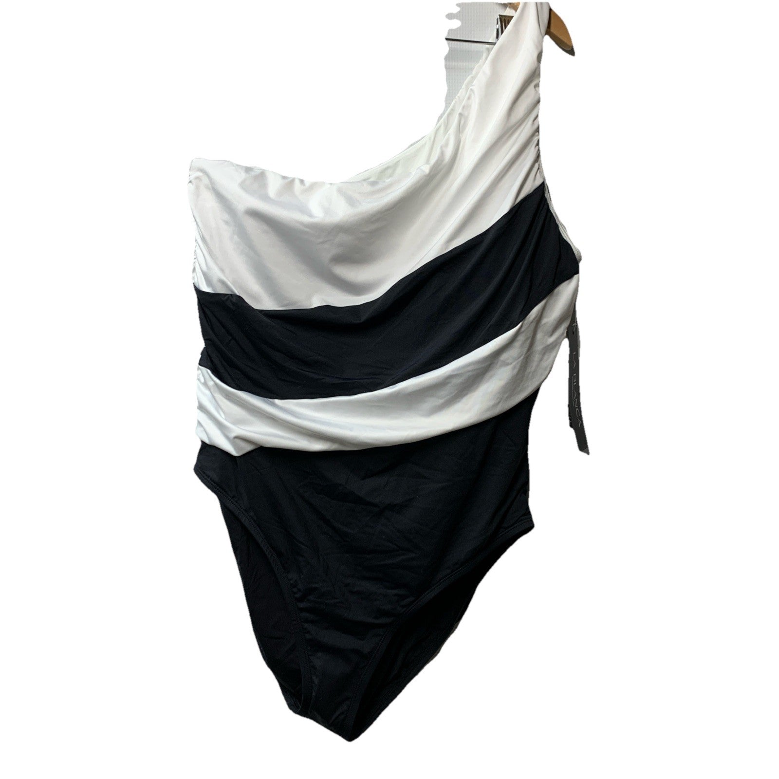 La Blanca One-Piece Women's Swimsuit Black & White LB3ZZ03 Size 16 Swimwear