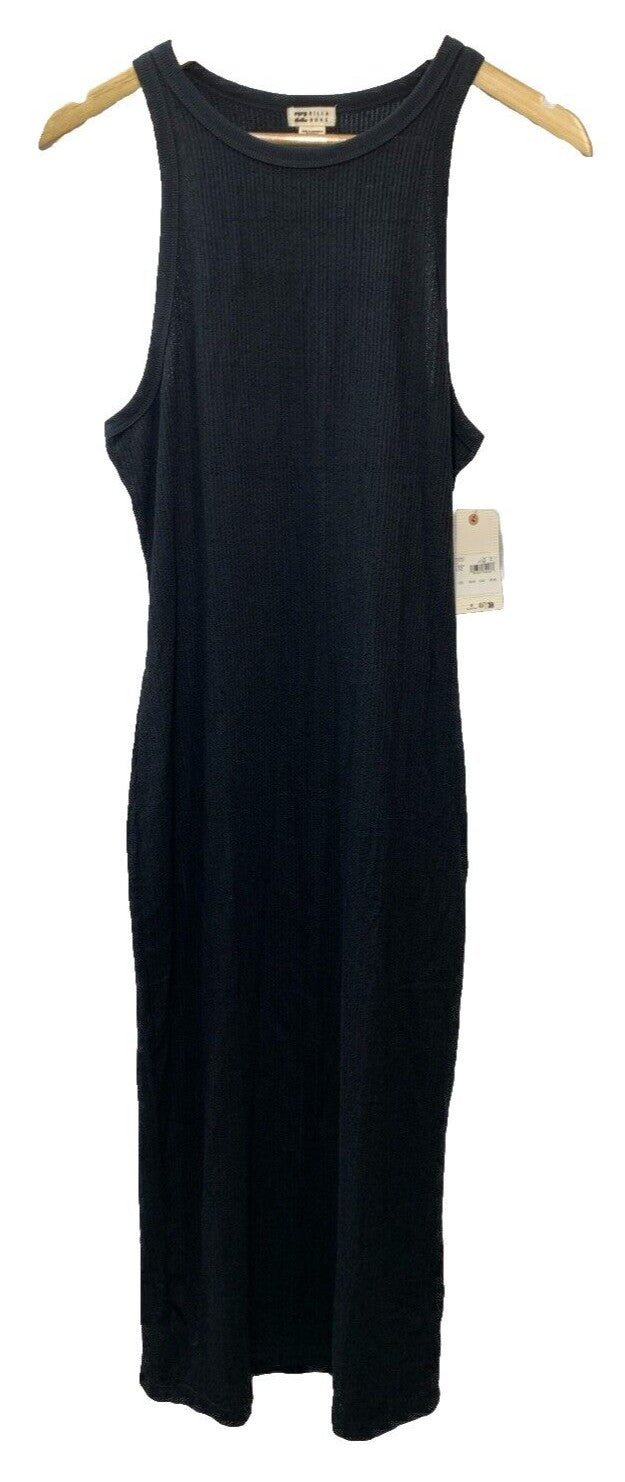 Billabong Women's In The Sun Dress Open Knit Stretch Bodycon Midi Dress Size L