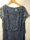 Alex Evenings Women's Blouson Beaded Long Dress Formal Cocktail Guest Size 18