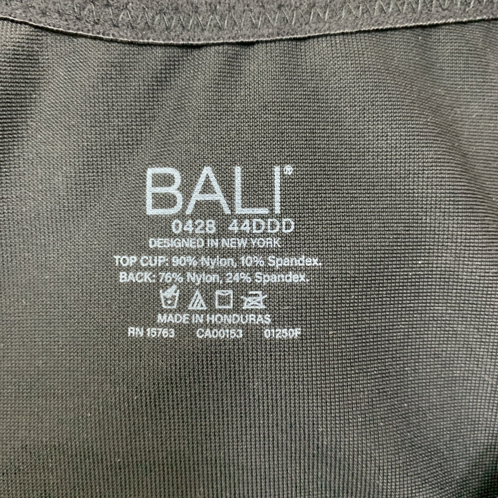 Bali Women LY0428 Full Coverage Minimizer Underwire T-shir Bra Black Size 44DDD