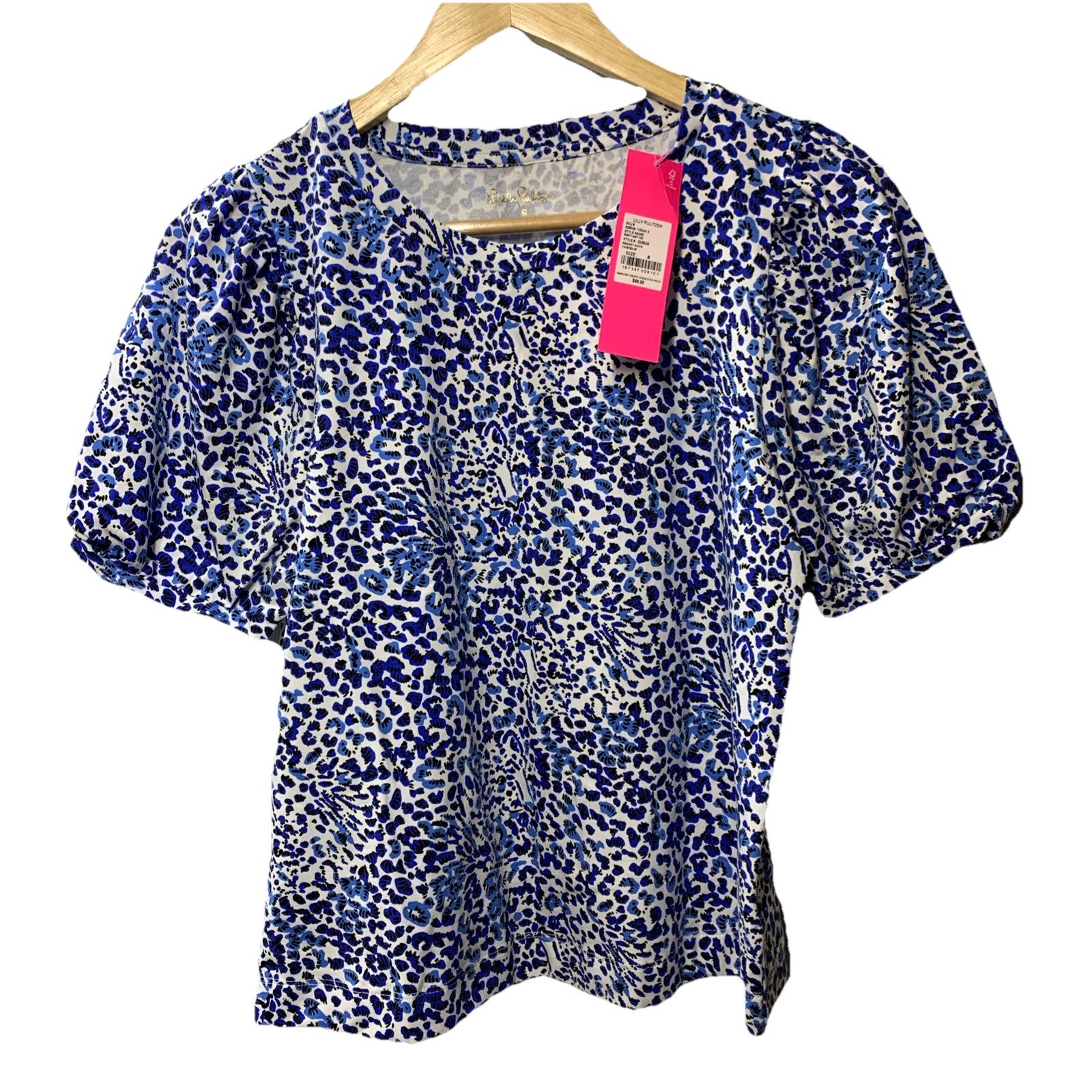 Lilly Pulitzer Women's Rhett Knit Top S Resort White Twisted 008548 Short Sleeve