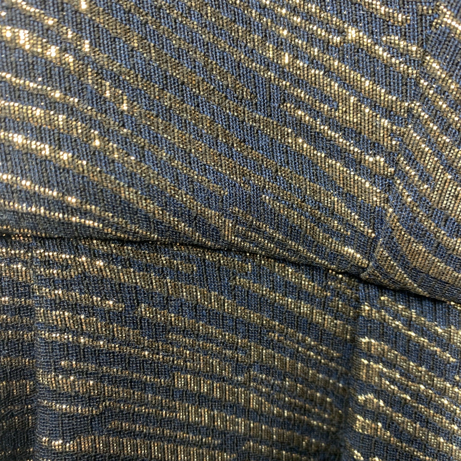 Alex Evenings Off Shoulder Jacquard Long Dress Elegant Size 10 with Pockets