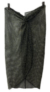 BECCA 7270571 Womens Network Wrap Sarong, Casual, Beach Cover Ups Size M-L Black