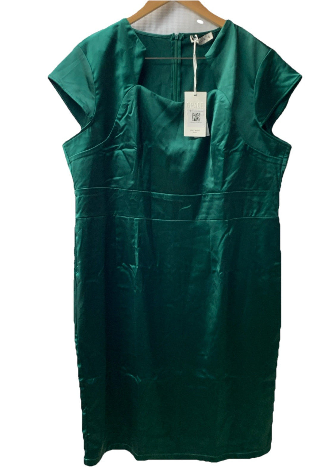 Grace Karin Womens Dress Bodycon Green Cap Sleeve Cocktail Party Casual Size 2XL