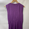 GRACE KARIN Cocktail Party Dress Sleeveless Ruched Size Large Purple Front Drape