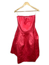 Trina Turk Womens Strapless Satin Cocktail Party Dress Size 10 A Line Skirt Pink