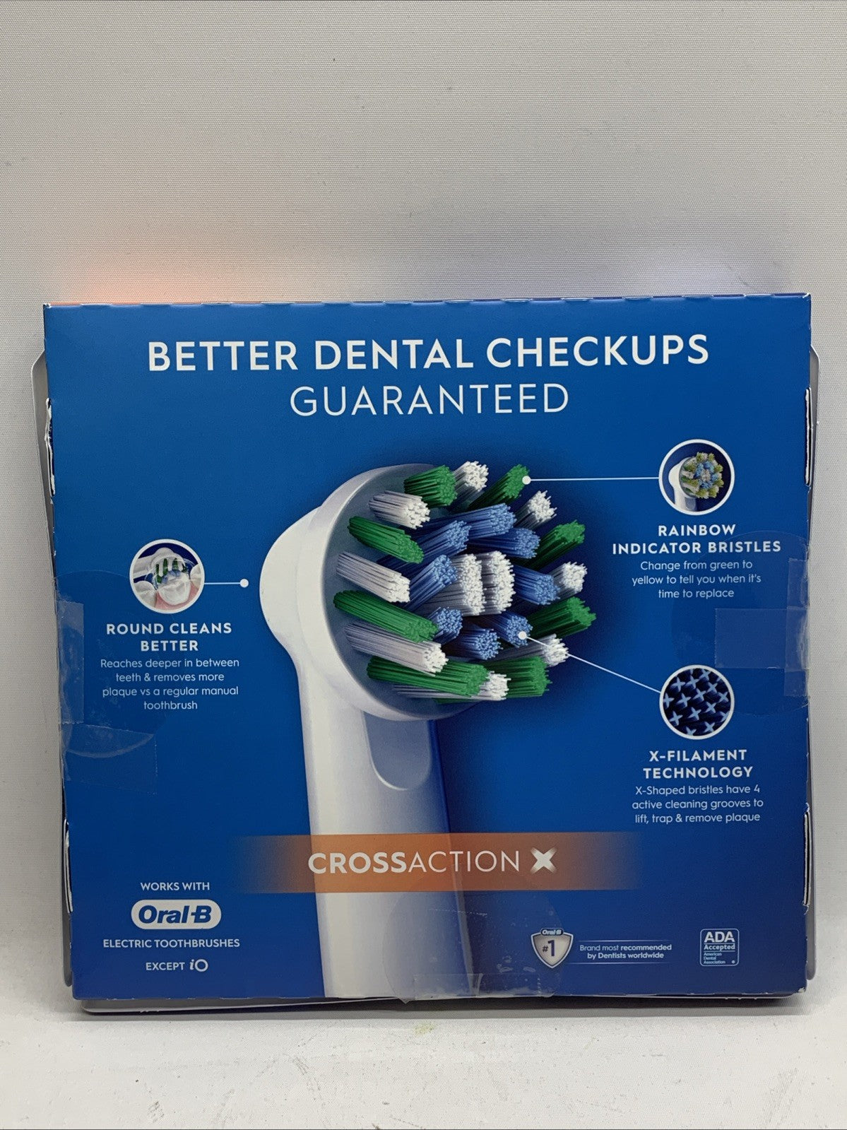 Oral-B Electric Toothbrush Replacement Brush Heads Crossaction X White - 10 Pack