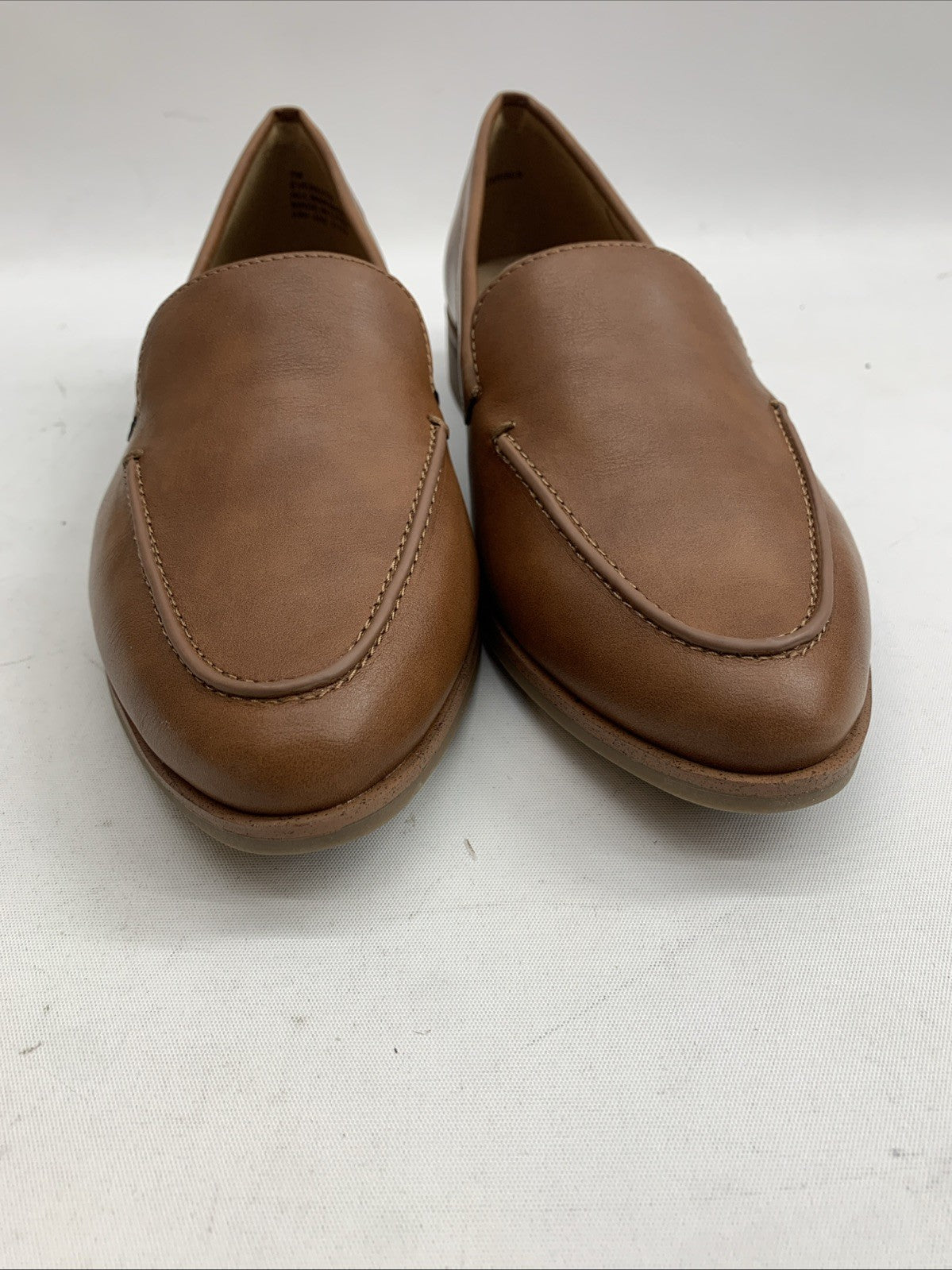 Aerosoles Women's Tailored  Everest Loafer 7M Dark Tan Slip-on Faux Leather