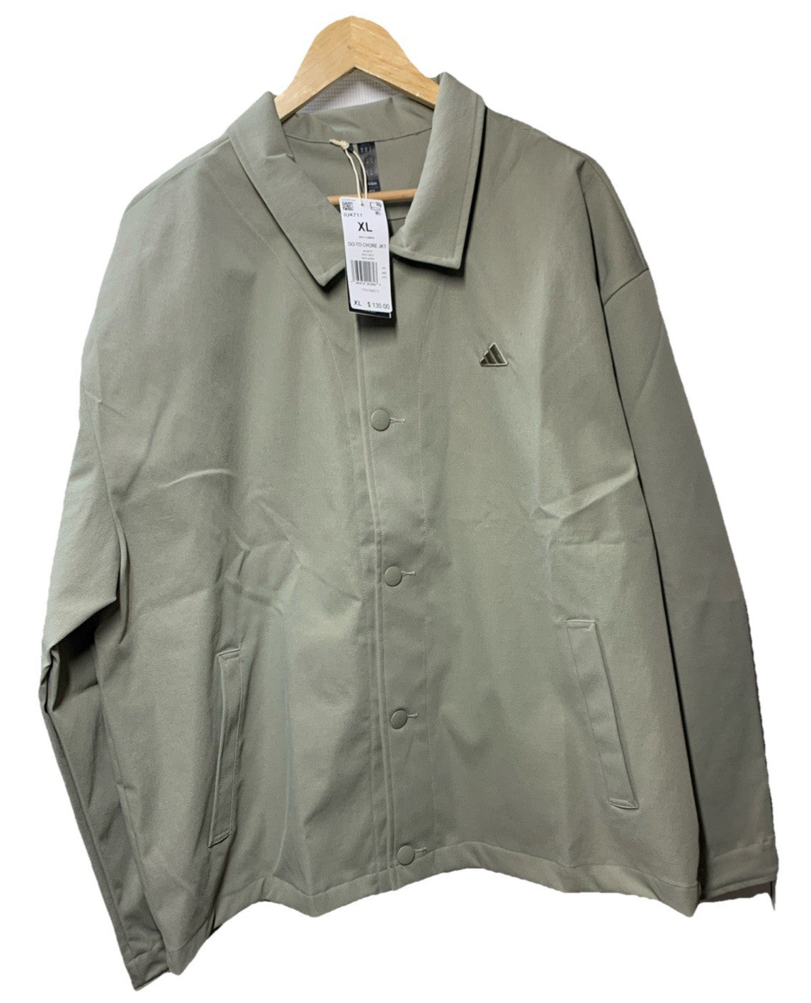 Adidas Men's Go-to Chore Coat, Light Green XL Golf Jackets Long Sleeve IU4711