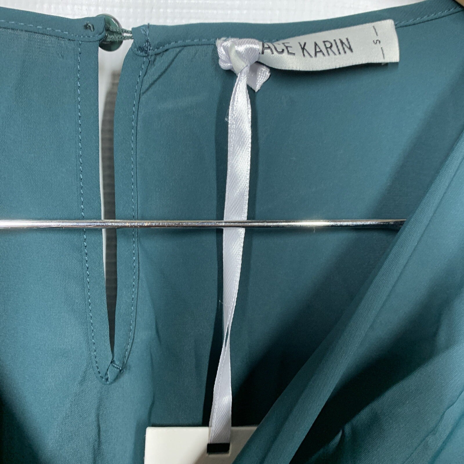 GRACE KARIN Sleeveless One Shoulder Midi Cocktail Party Dress Small Green Flowy