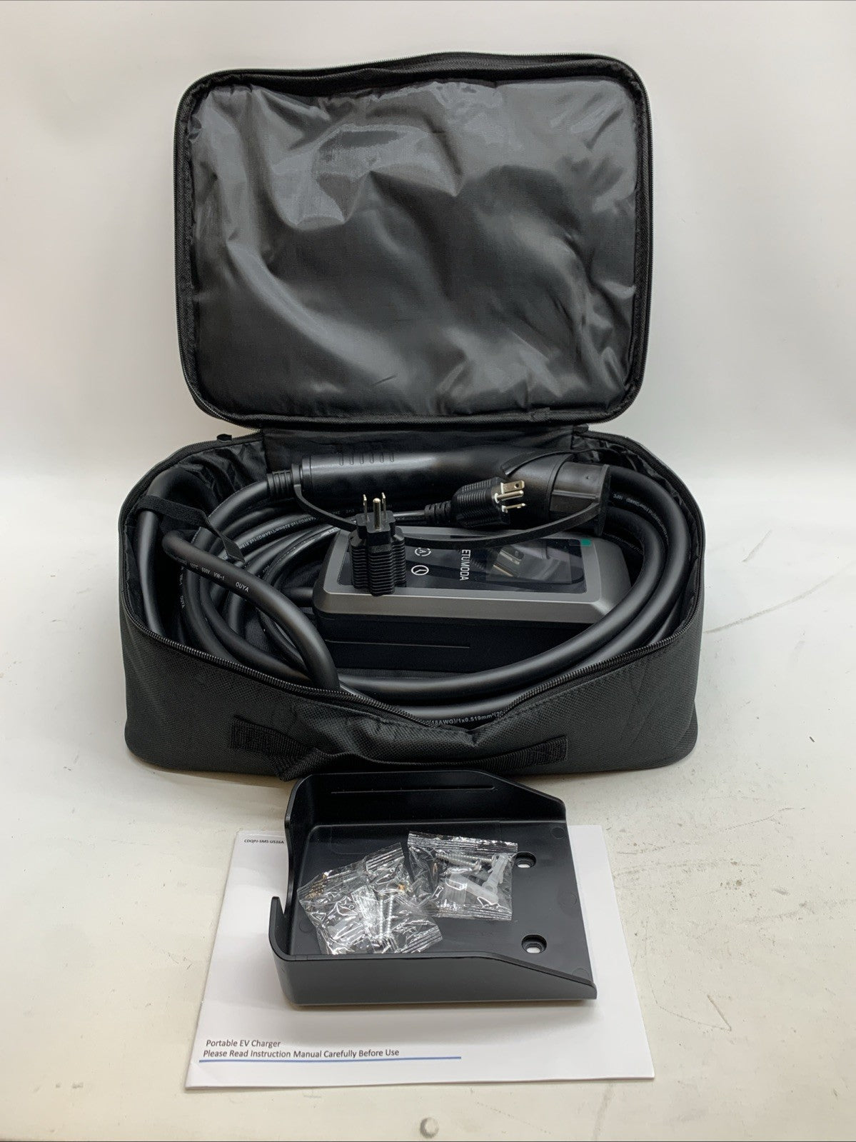 Portable Level 1&2 EV Charger, 16Amp Adjustable Current, Wallbox for Home/Travel