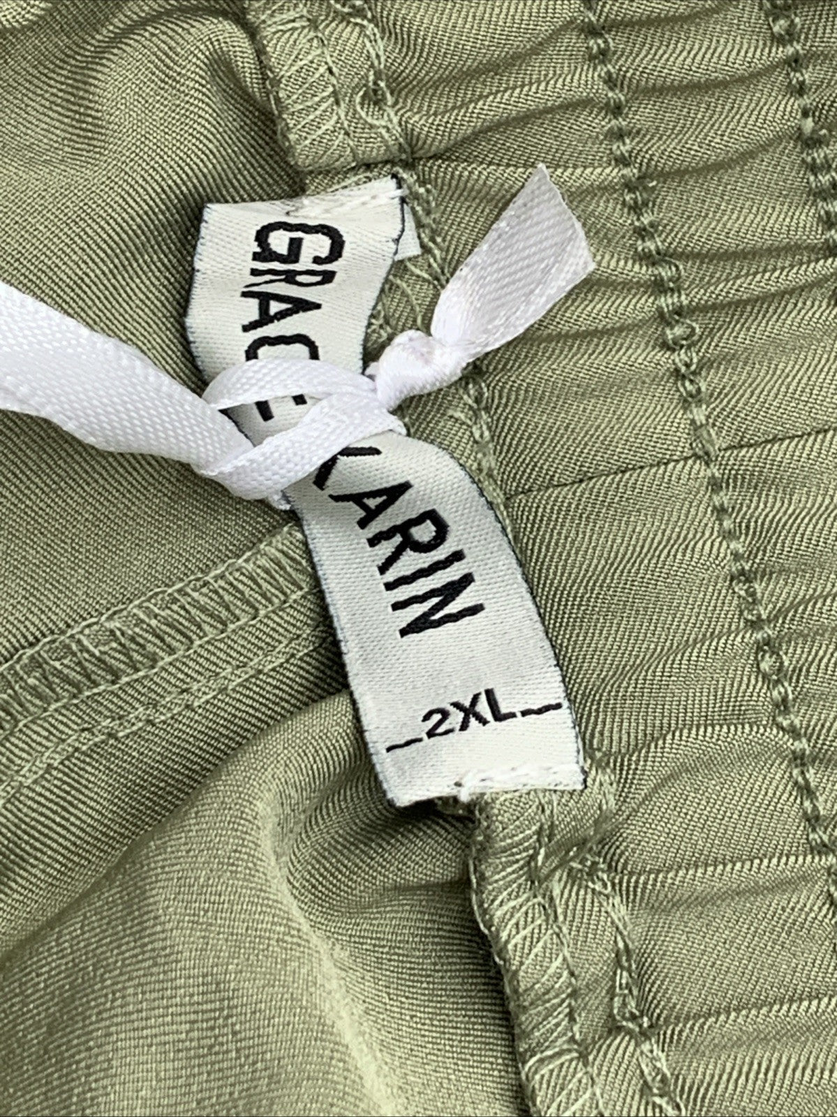 GRACE KARIN Women Bowknot Tie Waist Summer Casual Shorts with Pockets Size 2XL