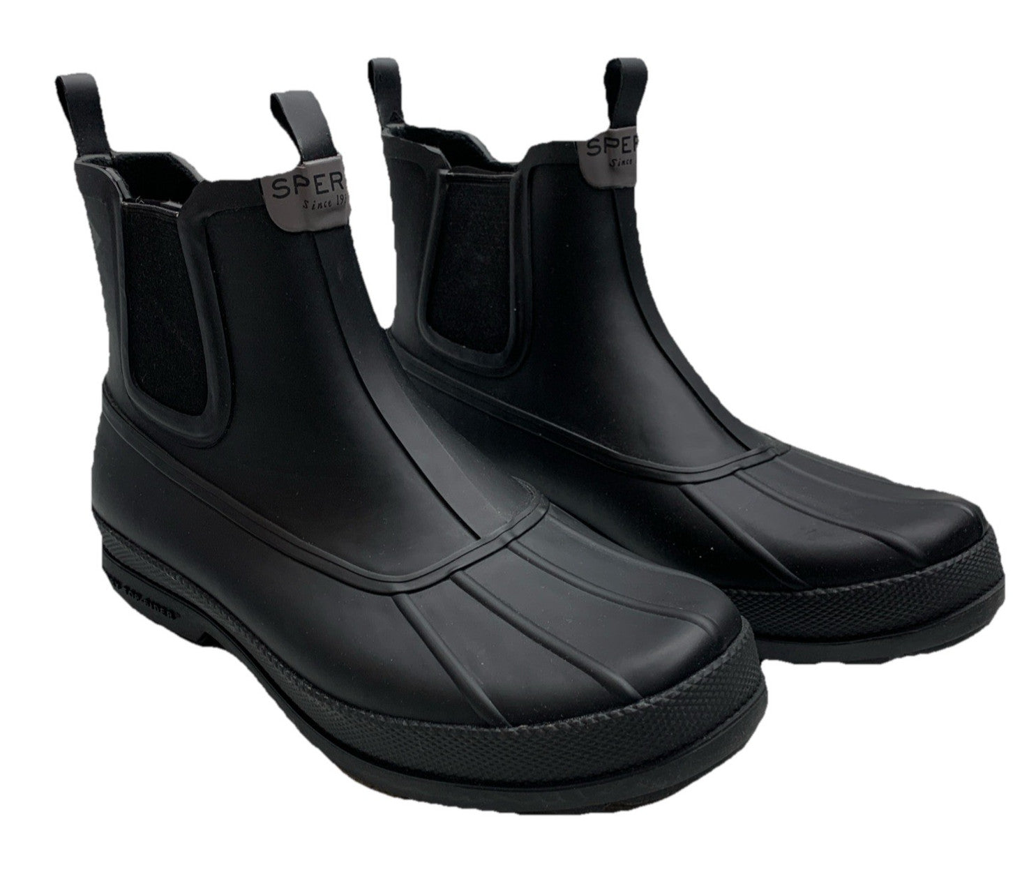 Sperry Top-Sider Mens Cold Bay Black/Grey Rubber Chelsea Boots Size 10.5 Slip-on