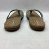 Spenco Orthotic Women's Cabo Flip-Flop Size US 12D Aqua Leather/Textile Upper