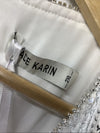 White sequined tank top dressy shimmer top for women, size 2XL, by The Family Flips, featuring sparkle and elegant design.