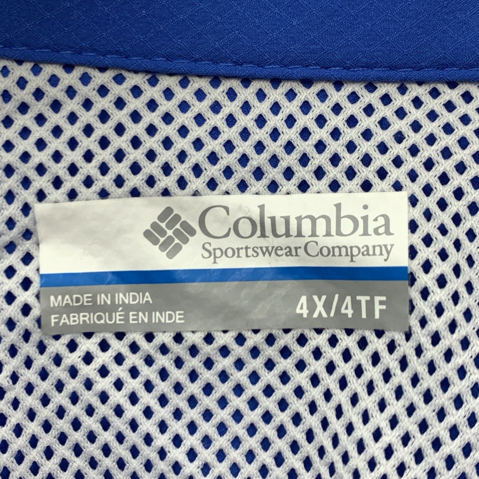 Columbia Slack Tide Camp Mens Shirt FS7042-487 Size 4x Collard Short Sleeve Blue