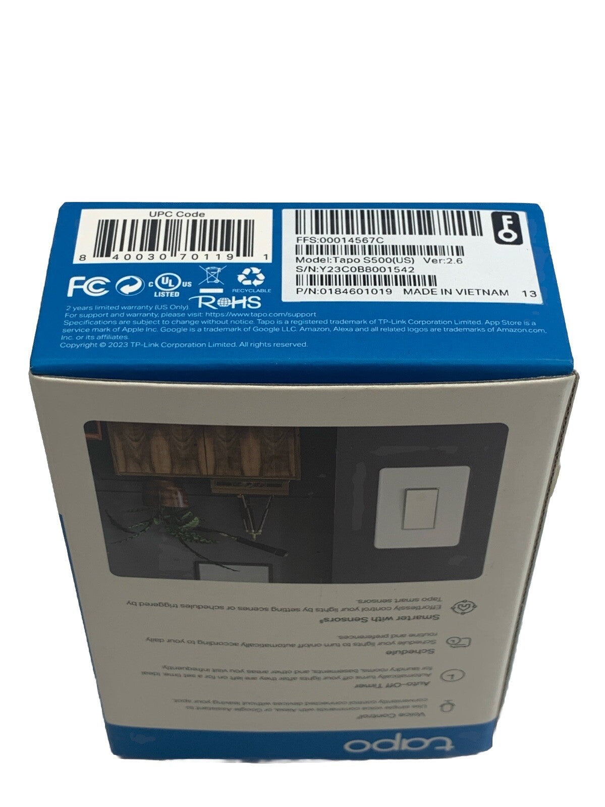 TP-Link Smart Light Switch, Single Pole Neutral Wire Required 2.4GHz Wi-Fi White