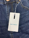 MetHera High Rise Jeans Straight Leg Stretch Denim Size 4S Long Pants Zip Fly