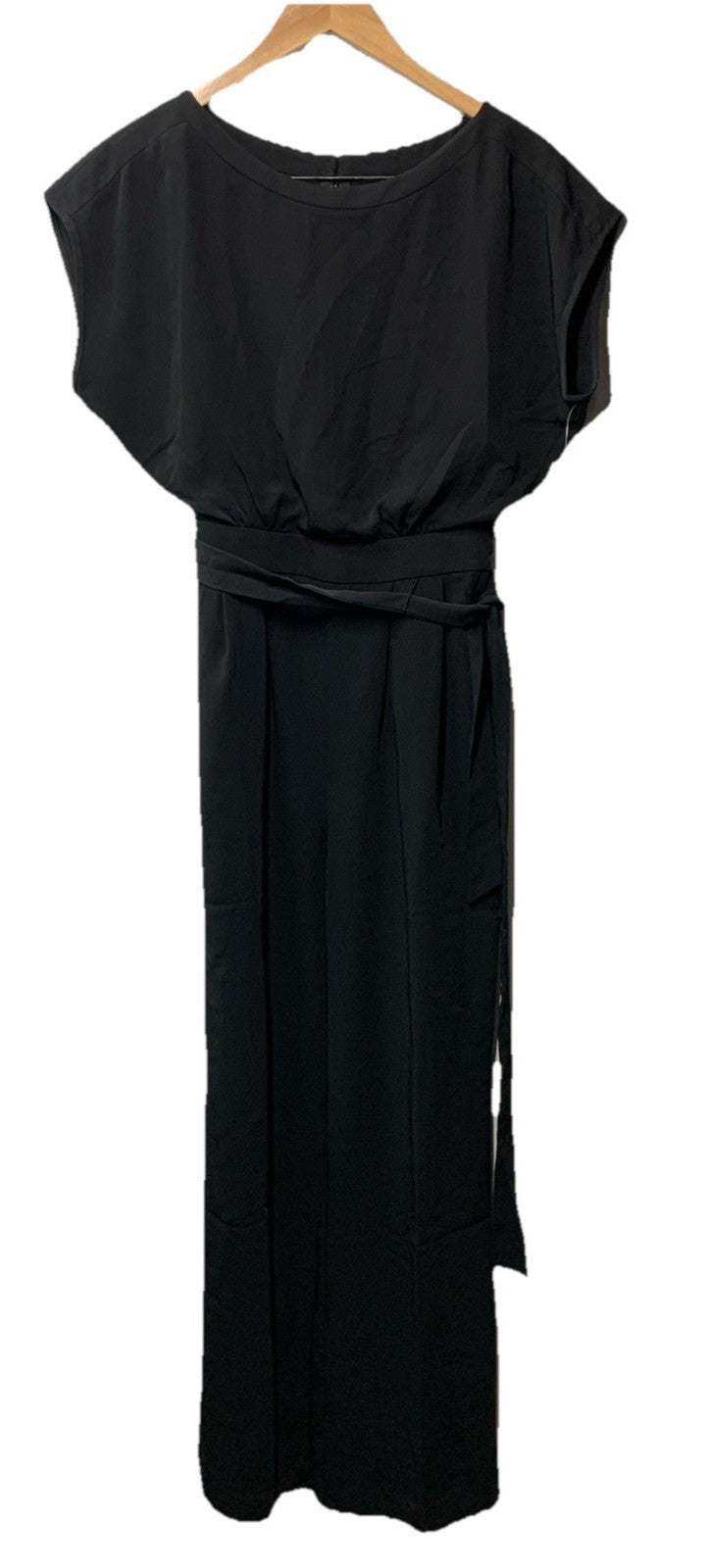 Eliza J Women's Cap Short Sleeve Wide Leg Jumpsuit Black Size 0 Formal Business