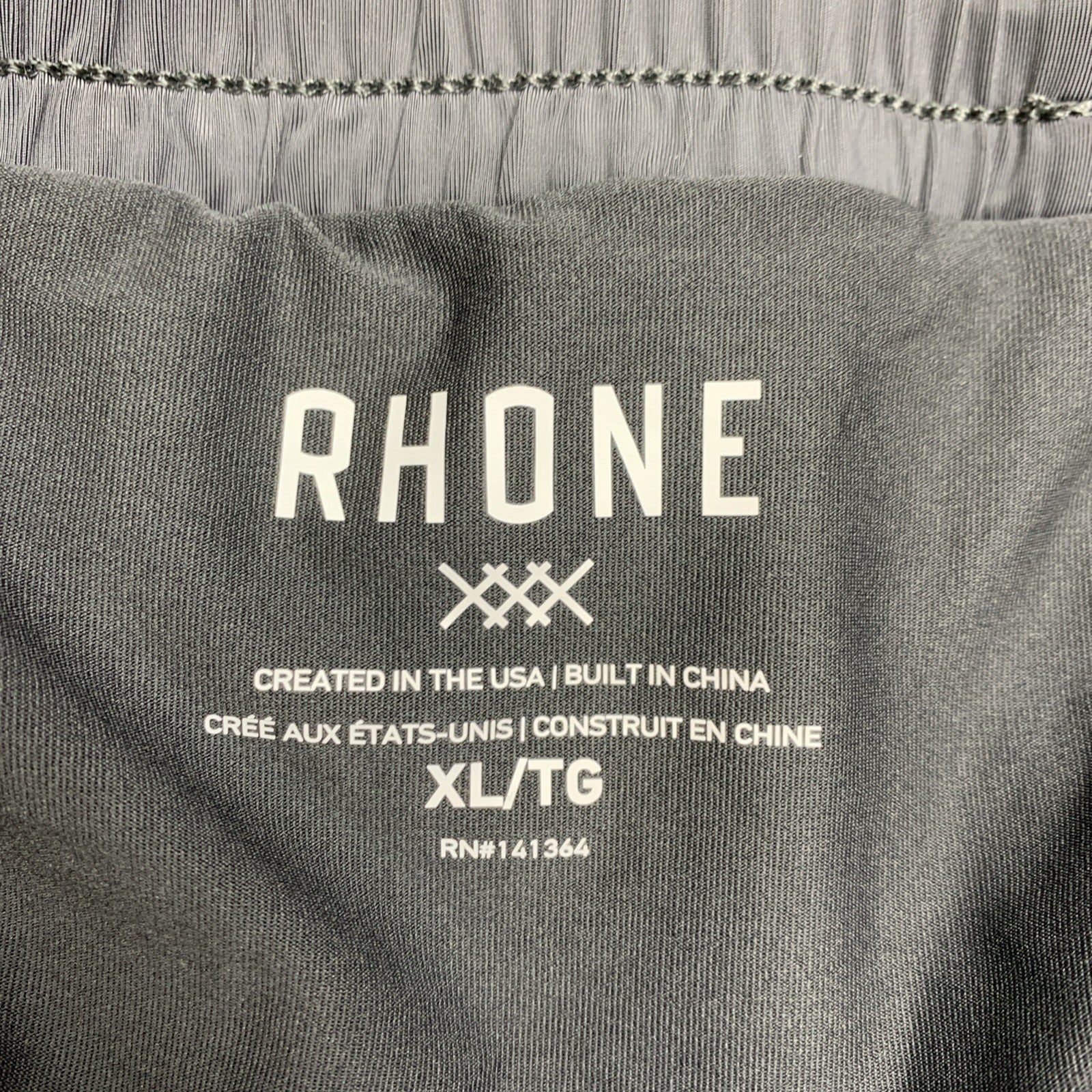 Men’s RHONE Mako Unlined 7” Inseam Stretch Black Anti-Odor Shorts Size XL, Black