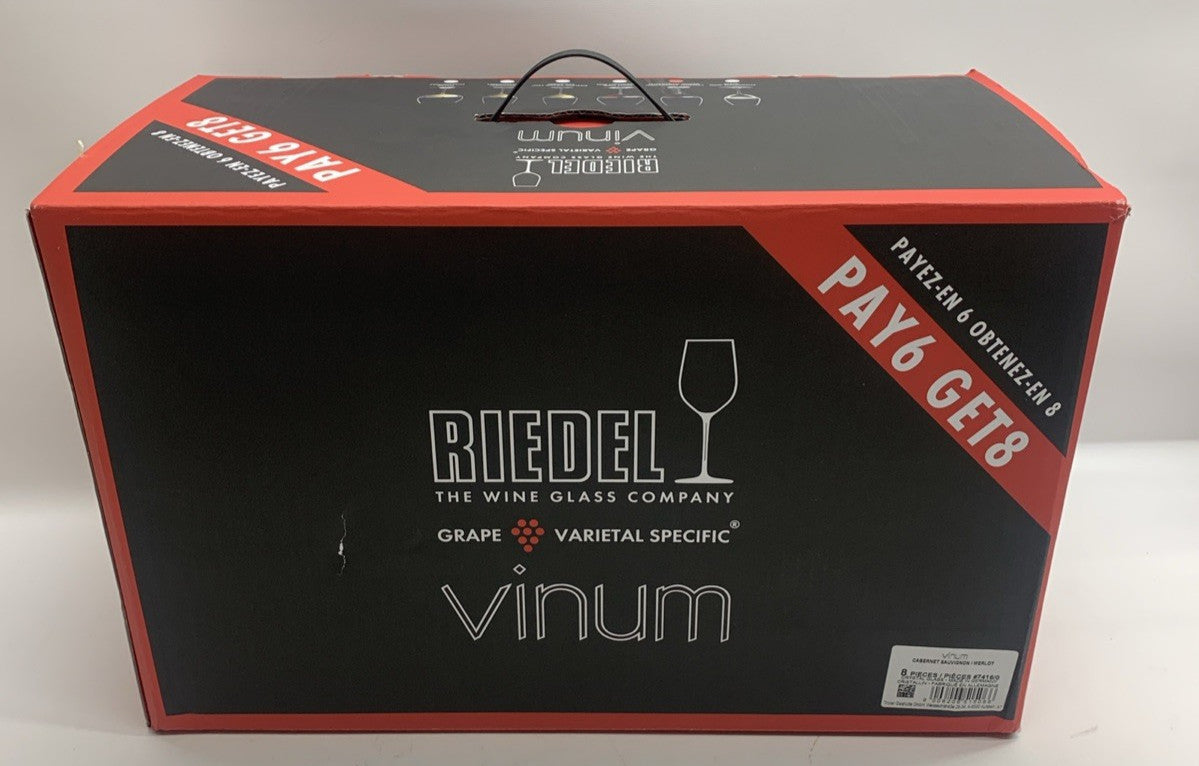 Riedel 21.5 fl oz Vinum Cabernet Sauvignon/Merlot Wine Glasses 7416/0 - 8 Pack