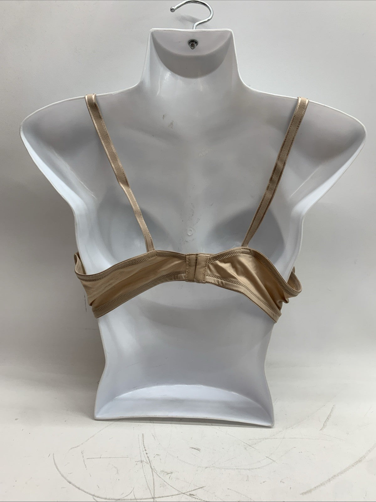 Women's cushioned underwire T-shirt bra by The Family Flips, lightly lined, in toasted almond, size 38B, close-up front view.