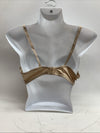 Women's cushioned underwire T-shirt bra by The Family Flips, lightly lined, in toasted almond, size 38B, close-up front view.