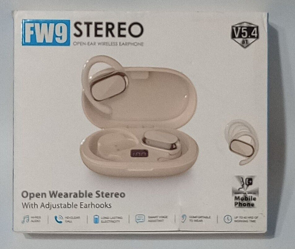 Open-ear Wearable Stereo Wireless Earphone With Adjustable Earhooks FW9 Orange