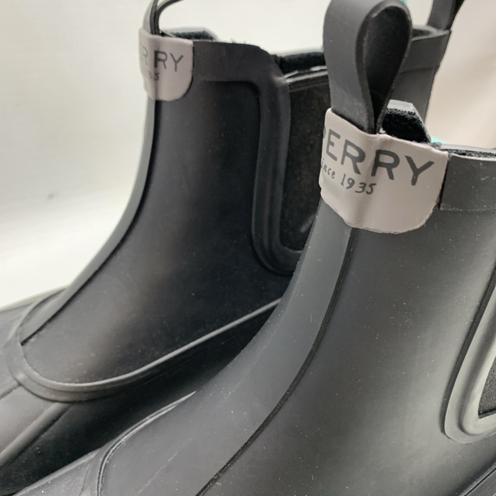 Sperry Top-Sider Mens Cold Bay Black/Grey Rubber Chelsea Boots Size 10.5 Slip-on