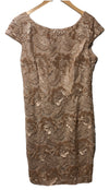 Alex Evenings Women's Short Floral Embroidered Cocktail Party Dress Size 12