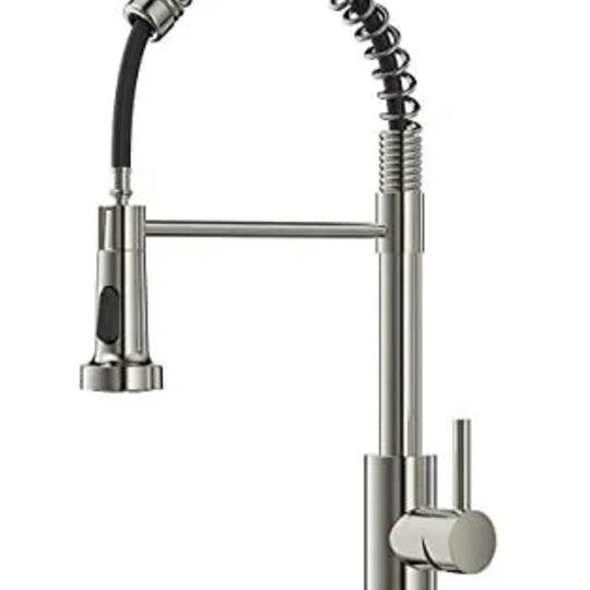 FORIOUS Kitchen Faucet with Pull Down Sprayer Commercial Spring Kitchen Sink