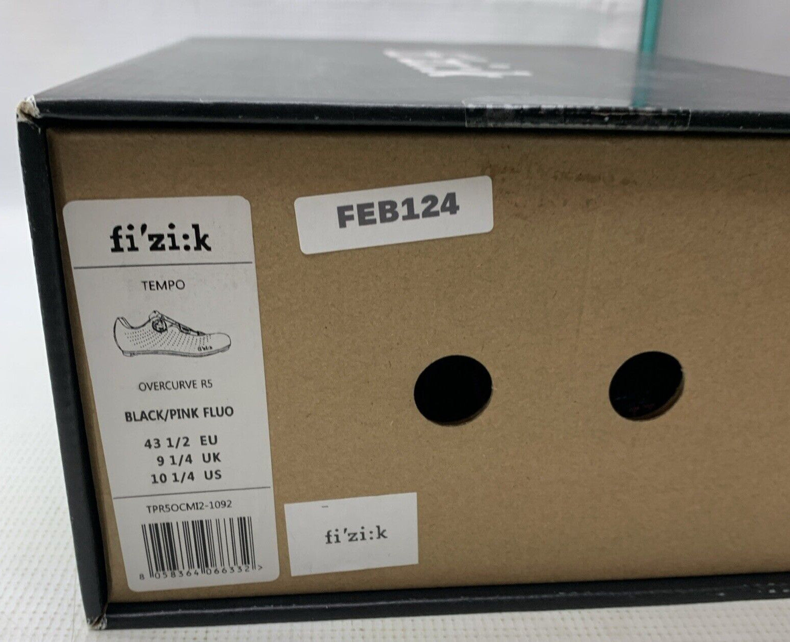 Fizik Road Shoes Tempo R5 Overcurve Black/Pink Fluo TPR5OCMI2-1092 Size 10 1/4