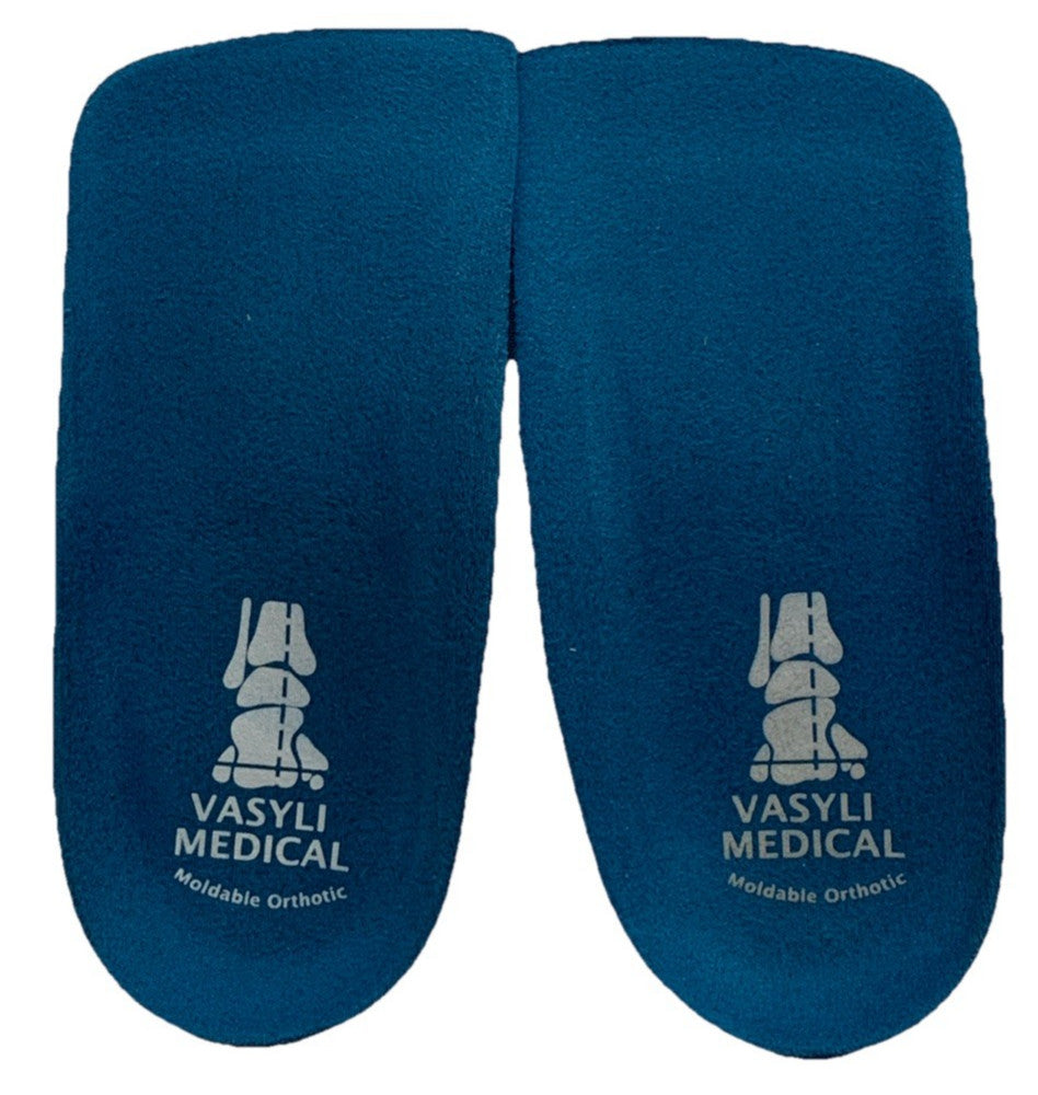 Vasyli Custom 3/4 Orthotic Heat Moldable Blue Mid Intensity Medium 71RB08 1 Pair