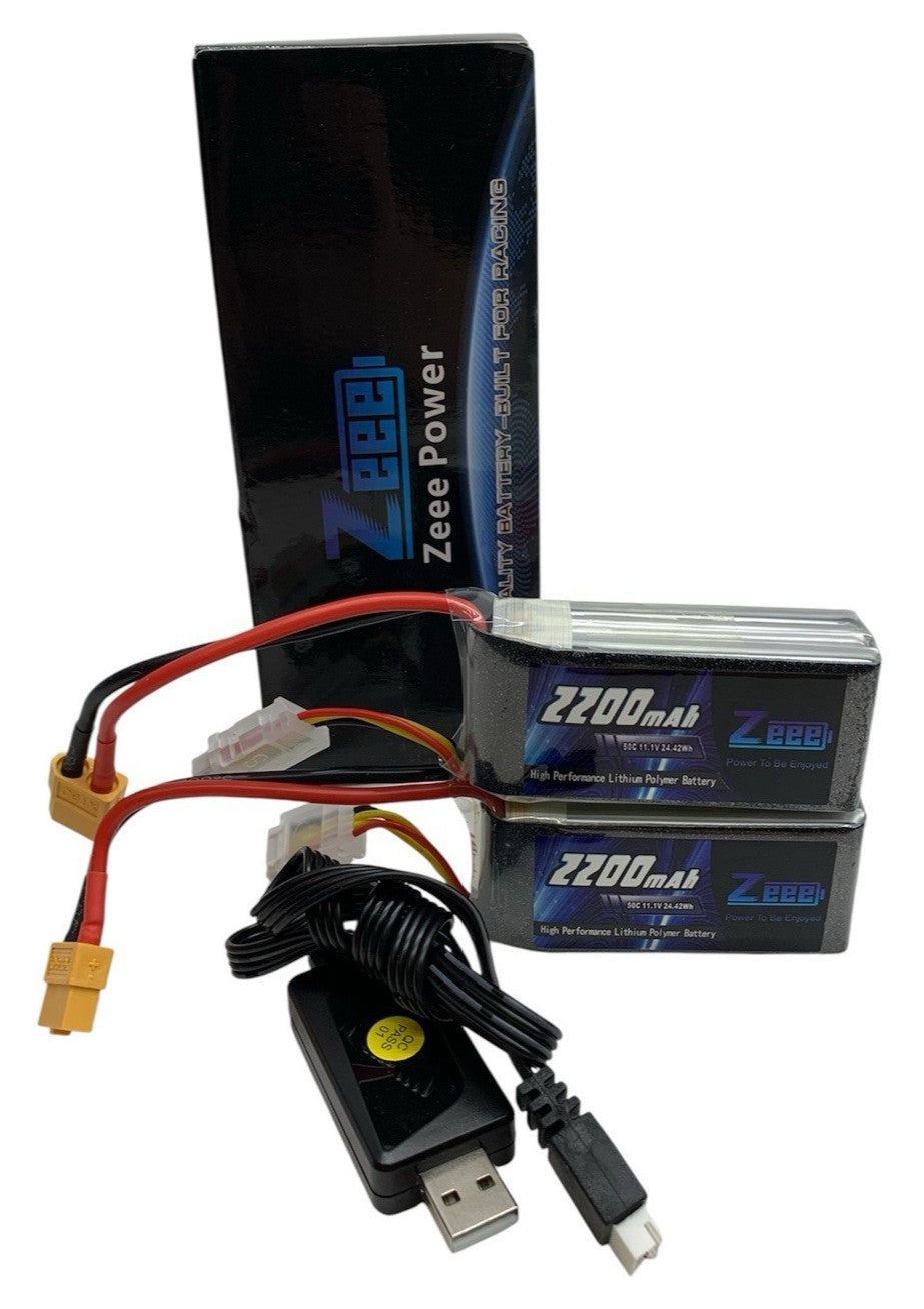 2x Zeee 11.1V 120C 2200mAh 3S Graphene LiPo Battery XT60 for RC FPV Quad Drone