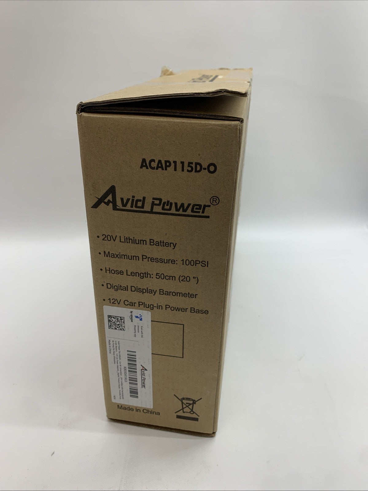 Tire Inflator Portable Air Compressor, 20V Cordless 12V DC Car Tire Pump 100 PSI