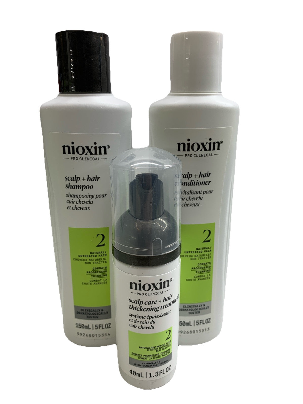 Nioxin System 2 Hair Thickening Natural & Untreated Hair Shampoo & Conditioner