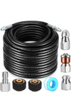 5500 PSI Sewer Jetter Kit 50 FT Drain Cleaning Hose for Pressure Washer 1/4