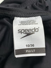 Speedo Women's Team Black Competition Swim Wear in Solid Black One Piece 10/36