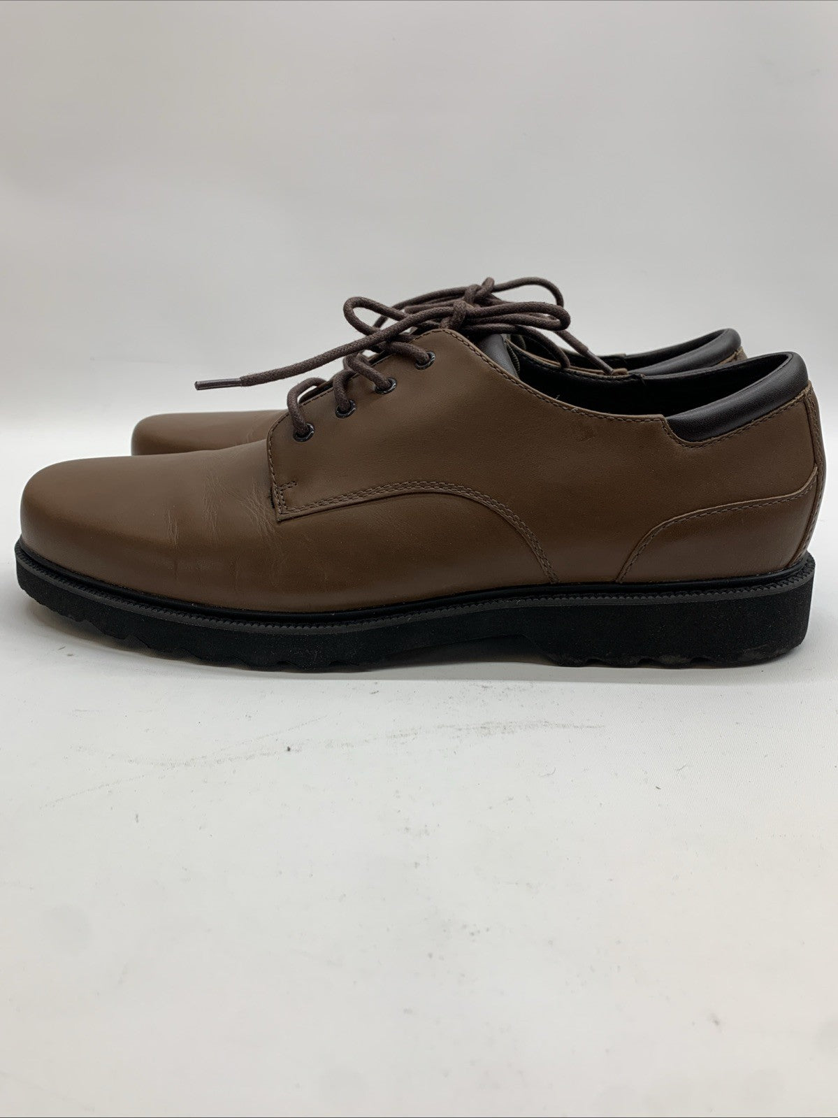 Rockport Hydro-Shield Waterproof Brown Leather Oxford Shoes Mens Size 15 Lace-up