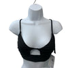 Hurley Womens Standard Bralette Top HT1233 Size L Black Front Keyhole Bikini Top