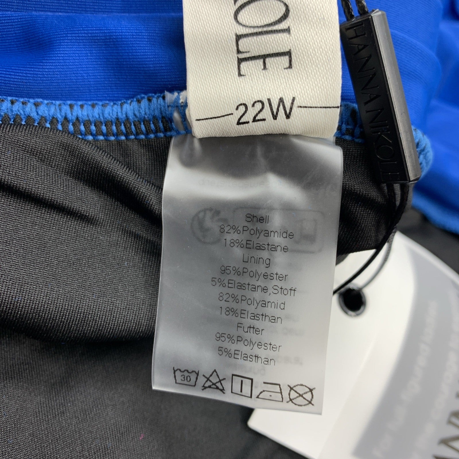 Hanna Nikole Womens Plus Size High Waisted Bathing Swim Suit Skirt Size 22W Blue