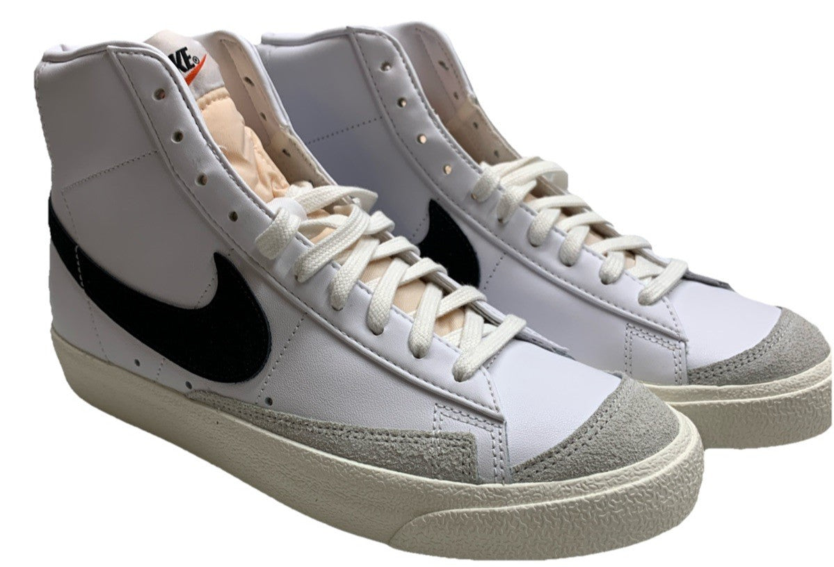Nike Size 10M Or 11.5 W Mid Blazer 77 Vintage White Black Lace-up