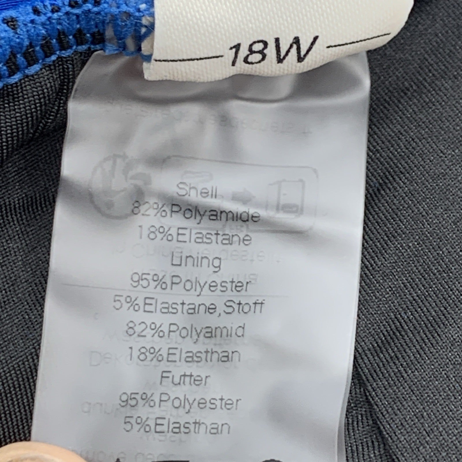 Hanna Nikole Womens Plus Size High Waisted Bathing Swim Suit Skirt Size 18W Blue