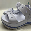 Crocs Classic Mega Crush Platform Sandal White Blue Unisex-Adult Women 9 Men's 7