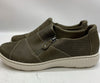 Clarks Womens Caroline Grace Shoes Olive Suede Size 8.5M Round-toe Comfort Flats